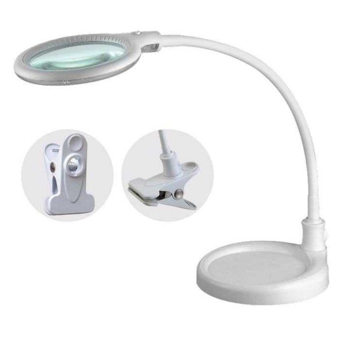 Loeplamp Mini 3D 30-LED met klem en standaard main product photo