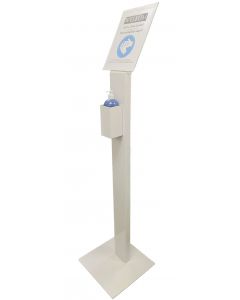 Collone Master - desinfectie zuil met pomp-flacon + bord Collone Master - desinfectie zuil met pomp-flacon + bord