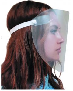 Bowie Protecta gezicht scherm (face-shield) - met elastische band en clips Bowie Protecta gezicht scherm (face-shield) - met elastische band en clips