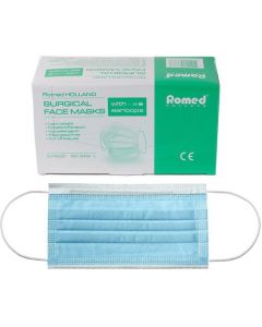 Romed IIR Medische Mondmaskers - 3-Laags - Blauw 50 stuks Romed IIR Medische Mondmaskers - 3-Laags - Blauw 50 stuks
